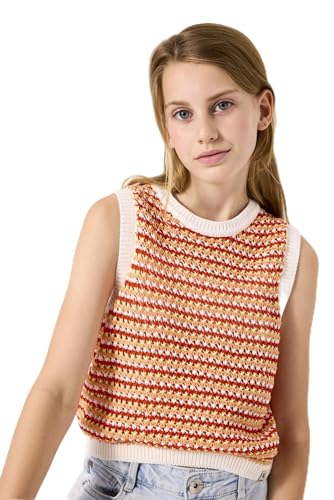 GARCIA Mädchen Pullunder Chevron-Muster, Größe:152/158, Farbe:Off White von GARCIA