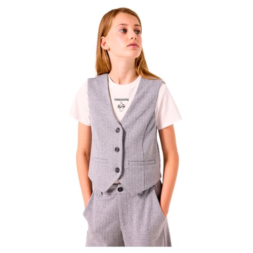 Garcia Mädchen Weste Anzugweste, Größe:140/146, Farbe:mid Grey Melee von GARCIA DE LA CRUZ