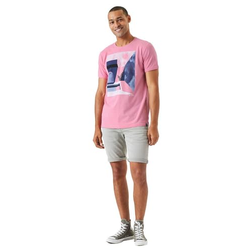 Garcia Men's Short Sleeve T-Shirt, Vibrant pink, M von GARCIA