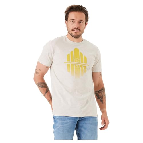 Garcia DE LA Cruz Herren Short Sleeve T-Shirt, Milk Melee, XXL EU von GARCIA