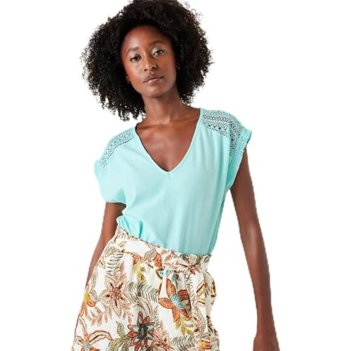 Garcia Women's Short Sleeve T-Shirt, Aqua Splash, Small von GARCIA