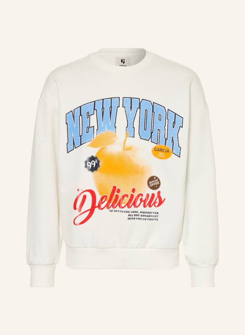 Garcia Sweatshirt Mit Schmucksteinen weiss von GARCIA