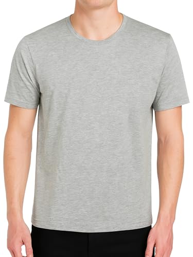 GARDA - 3 Stück Herren Tshirt Halbarm Rundhals Unterwäsche Herren 100% gekämmte Baumwolle Art. 0024, grau, XL von GARDA