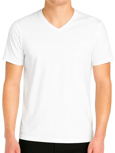 GARDA - 3 Stück Herren Tshirt Halbarm VAusschnitt Unterwäsche Herren 100% gekämmte Baumwolle Art. 0026, Weiß, XL von GARDA