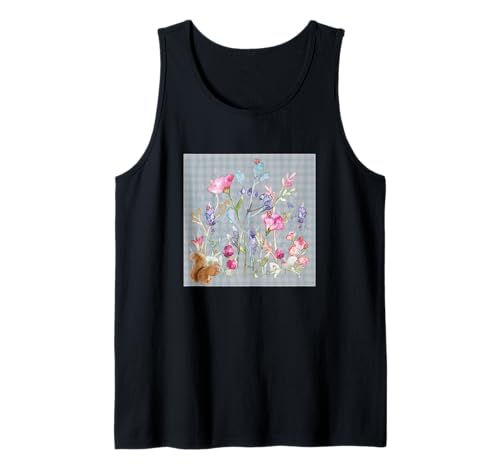 Damen Aquarell Blumen Aquarell Blume Eichhörnchen & Marienkäfer Tank Top Damen Aquarell Blumen Aquarell Blume Eichhörnchen & Marienkäfer Tank Top von GARDEN BOTANICAL WATERCOLOR GRAPHIC DESIGNS