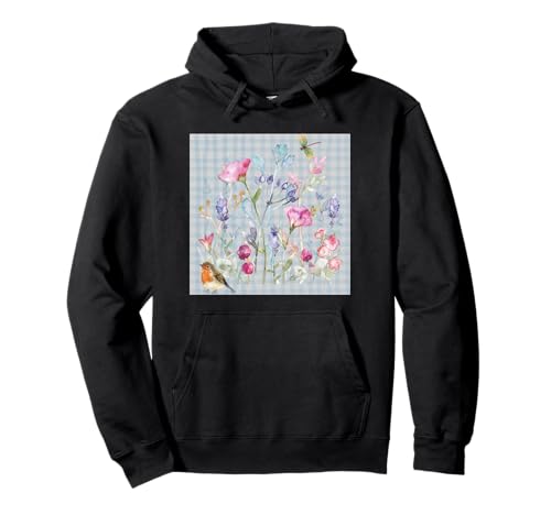 Damen Blumen Aquarell Botanische Blume Rotkehlchen & Libelle Pullover Hoodie Damen Blumen Aquarell Botanische Blume Rotkehlchen & Libelle Pullover Hoodie von GARDEN BOTANICAL WATERCOLOR GRAPHIC DESIGNS