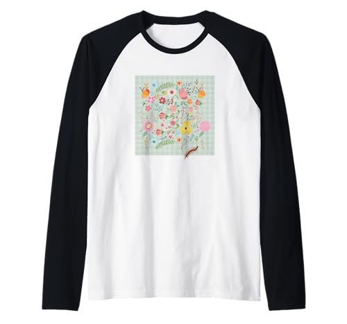 Damen Blumen Aquarell Botanische Blumen und Tausendfüßer Raglan Damen Blumen Aquarell Botanische Blumen und Tausendfüßer Raglan von GARDEN BOTANICAL WATERCOLOR GRAPHIC DESIGNS