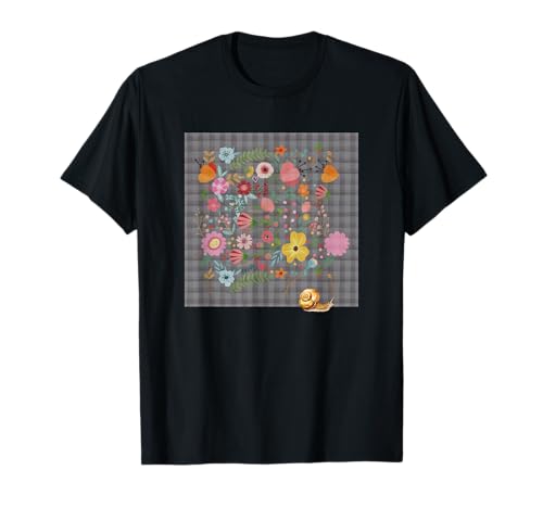 Damen Boho Blumen Aquarell Botanische Blumen & Schnecke T-Shirt Damen Boho Blumen Aquarell Botanische Blumen & Schnecke T-Shirt von GARDEN BOTANICAL WATERCOLOR GRAPHIC DESIGNS