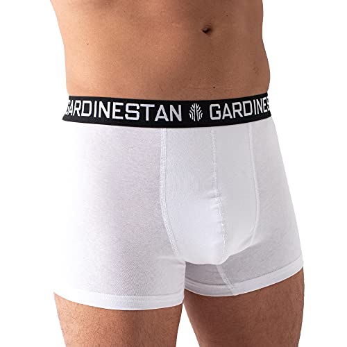 Boxershorts Herren Männer Baumwolle Hochwertig Elastisch kein Zettel Boxer Unterhosen Atmungsaktiv Hautfreundlich Bequem ideale Passform 5er Pack as3, alpha, x_l, xx_l, regular, tall, Weiß von GARDINESTAN JUNG CFO GmbH