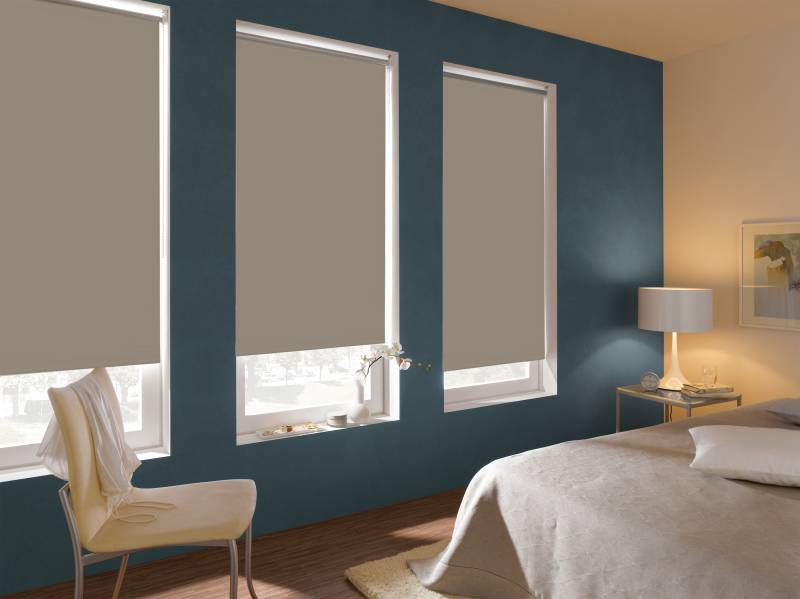 GARDINIA Rollo "Seitenzugrollo Thermo energiesparend" abdunkelnd mit Bohren Schrauben, Thermo Rückseite von GARDINIA