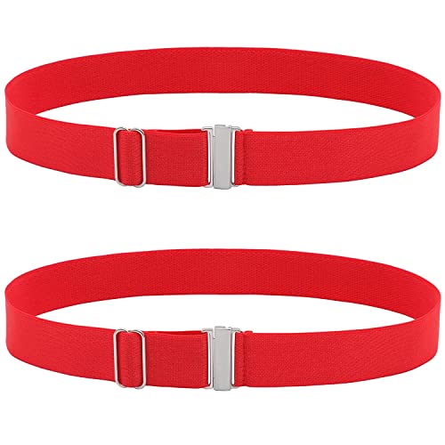 GARGALA Damen Oberschenkel Strumpfband Gürtel Verstellbare Übergröße Socken Strumpfbänder für dicke Oberschenkel Hoch, Rot/Ausflug, einfarbig (Getaway Solids), Übergröße von GARGALA