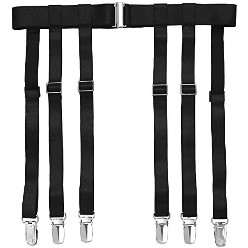 Gargala Strumpfband-Gürtel für Damen, Einfachheit, sexy Strümpfe, Strumpfhalter für Strüpfe mit 6 Metallclips, Black 6-strap With Suspender Clips, Einheitsgröße von GARGALA