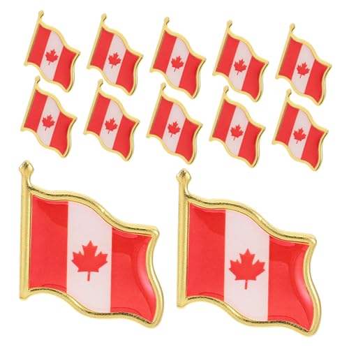 GARIOUANS 1 Satz Kanadische Flaggen Broschen Metall Anstecknadeln Für Kleidung Für Reisen Und Themenpartys Praktischer Clip Für Schals Und Outfits 25 Stück von GARIOUANS