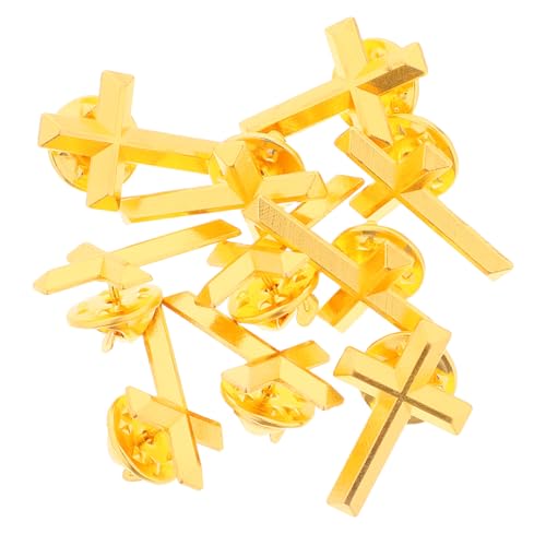 GARIOUANS 10Stücke Kreuz Anstecknadel Hochwertige Metallbrosche für Männer und Frauen Dekorative DIY Accessoires für Kleidung Hüte und Hochzeitskleider Vielseitige Verwendung für Verschiedene Anlässe von GARIOUANS