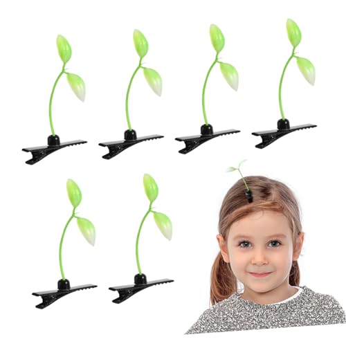 GARIOUANS 10 Stück Teiliges Haarklammern Bohnensprossen Design Grün Niedlich Einfach zu Verwenden für Frauen Mädchen Vielseitiger Haarschmuck für Alltag Schule Party von GARIOUANS