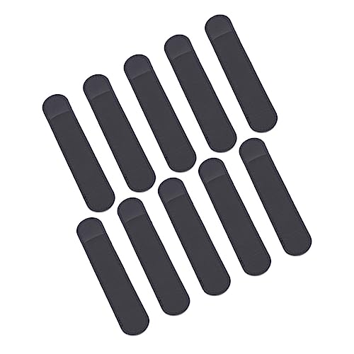 GARIOUANS 10 Stück Teiliges PU Leder Stiftemäppchen Kratzfestes Leichtes Schutzetui für Stylus und Füllfederhalter Klassisch Eleganter Federmäppchen Ersatz Einfache Handhabung Schwarz von GARIOUANS