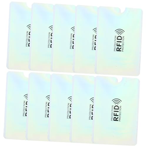 GARIOUANS 10 Stück Teiliges RFID blockierendes Kartenhüllen Aluminiumfolie Schmaler Magnetischer Personalausweis Bankkartenschutz Diebstahlschutz für Kreditkarten Ausweise von GARIOUANS