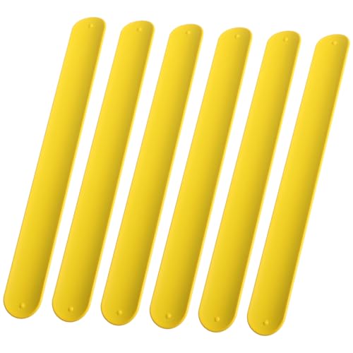 GARIOUANS 10 Stück Teiliges Silikon Slap Armband für Elastische Flexible Schlagarmbänder in Gelb Hautfreundlich und Abriebfest als Partygeschenk für Jungen und Mädchen von GARIOUANS