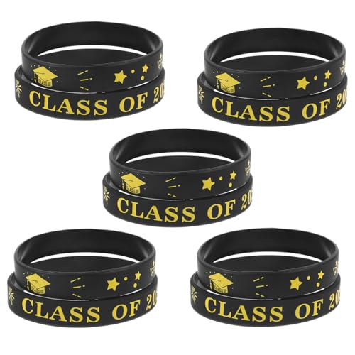 GARIOUANS 10 Stück Teiliges Silikonarmband Graduation Bracelet für Abschlussfeier Leichtes Langlebiges Wristband Dekoratives Armband für Studentenparty Bequemes Wristband für von GARIOUANS