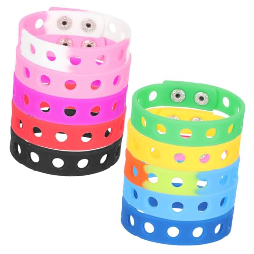 GARIOUANS 10 Stück Teiliges Verstellbares Silikonarmband Bunte DIY Armbänder und Erwachsene Farbenfrohe Flexible Schmuckaccessoires für Basteln und Partygeschenke von GARIOUANS