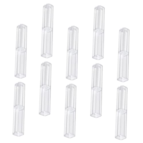 GARIOUANS Transparente Stiftebox 10 Stück Quadratische Stifthalter Kunststoff für Schule Büro Robuste und Langlebige Bleistiftboxen Praktisch für Stifte Pinsel und Mehr von GARIOUANS