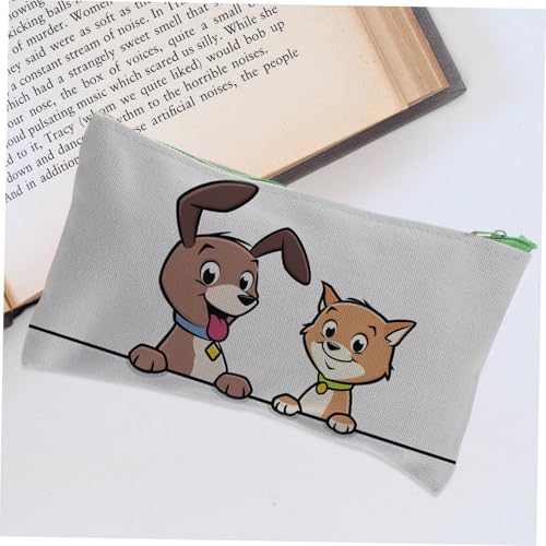 GARIOUANS 15 Stück Canvas Kosmetiktasche Teiliges DIY Heat Transfer Federmäppchen mit Reißverschluss Blanko Stofftaschen zum Bemalen Vielseitige Kulturbeutel für Makeup und Schreibwaren von GARIOUANS