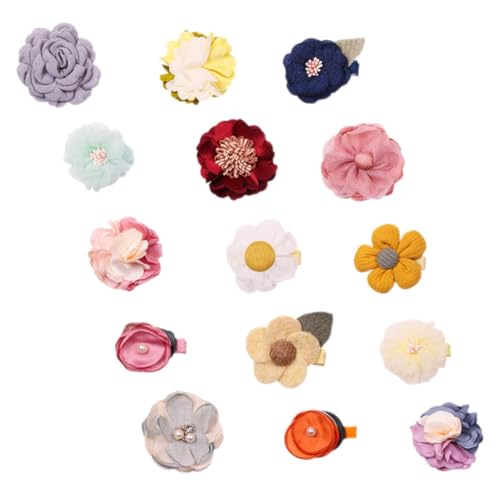 GARIOUANS 15 Stück Teiliges Blumen Haarclip Bunte Haarklammern mit Floralem Design Süßer Haarschmuck für Damen Mädchen Party und Alltag von GARIOUANS
