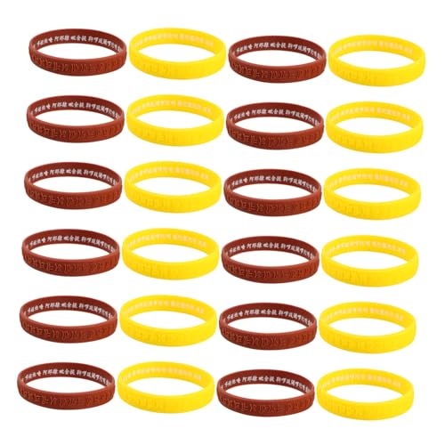 GARIOUANS 16 Stück Teiliges Silikon Armbänder mit Sanskrit Design Flexible und Elastische Sportarmbänder Hautfreundlich Langlebig Geeignet für Sportteams Sportveranstaltungen und Partys von GARIOUANS