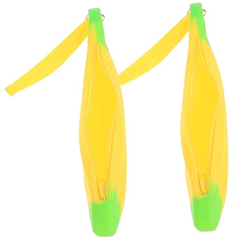 GARIOUANS 2 Stück Banana Federmäppchen Große Kapazität Cartoon Design Aus Hochwertigem Silikon Praktisch für Stifte und Schreibwaren für GARIOUANS 2 Stück Banana Federmäppchen Große Kapazität Cartoon Design Aus Hochwertigem Silikon Praktisch für Stifte und Schreibwaren für von GARIOUANS