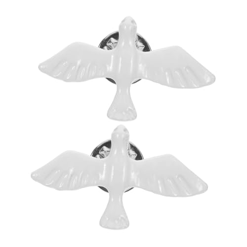 GARIOUANS 2stücke Teiliges Taube Anstecknadel Elegantes Abzeichen Für Kommunion Und Taufe Symbol Für Harmonie Und Liebe Detaillierte Handwerkskunst Robuste Und Langlebige Brosche Für Männer von GARIOUANS