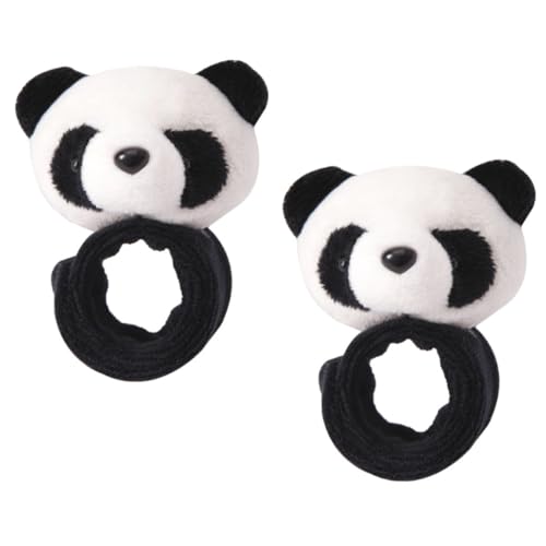 GARIOUANS 2 Stück Plüsch Panda Slap Armbänder Klatscharmband Sanft Hautfreundlich Partyzubehör von GARIOUANS