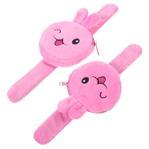 GARIOUANS 2 Stück Slap Armbänder mit Süßem Hasenmotiv Leichtes Schnapparmband als Partytasche für Münzen Vielseitiges Accessoire für Mädchen und Robust und Langlebig von GARIOUANS
