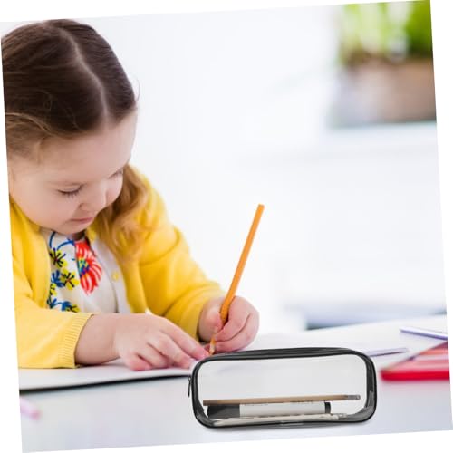 GARIOUANS 2 Stück Teiliges Federmäppchen mit Reißverschluss Transparente PVC Stifttasche Große Kapazität Multifunktionale Schreibwaren Tasche für Schule und Alltag Leicht und Robust von GARIOUANS