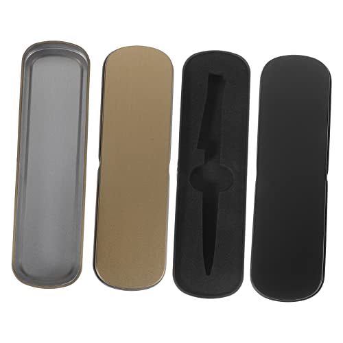 GARIOUANS 2 Stück Teiliges Metall Federmäppchen Langlebige Leicht zu Öffnende Stifteboxen für Schule und Aufbewahrung Multifunktionale Organizer für Schreibwaren und Kosmetik Geschenkidee von GARIOUANS