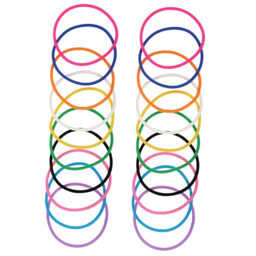GARIOUANS 20 Stück Teiliges Buntes Silikonarmband Dehnbare Komfortable Jelly armbänder aus Hochwertigem Silikon Elastisch und Langlebig Vielseitig für Erwachsene Modische von GARIOUANS