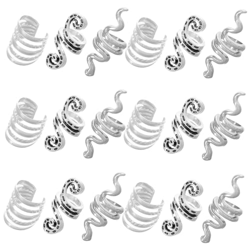 GARIOUANS 20 Stück Teiliges Haarschmuck Ringe für Zöpfe aus Metall Hohl Gestaltete Dreadlock Schmuck Accessoires für Frauen Langlebige Braids Charms zur Haar Deko und Styling Silberfarbene von GARIOUANS