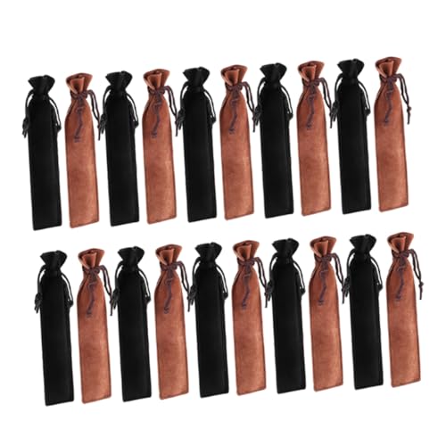 GARIOUANS 20 Stück Teiliges Samtsäckchen Doppelseitig Verstärkte Kordelzug Stiftbeutel Kratzfeste Füllfederhalter Hüllen Geschenkverpackung für Familie Freunde Büro und Schule von GARIOUANS