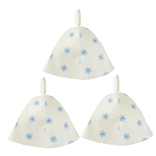 GARIOUANS 3 Stück Teiliges Filz Saunahut für Damen Hitzebeständige Faltbare Sauna Mütze mit Aufhängering Schützend für Kopf und Haare im Badezimmer Sauna Anwendungen von GARIOUANS