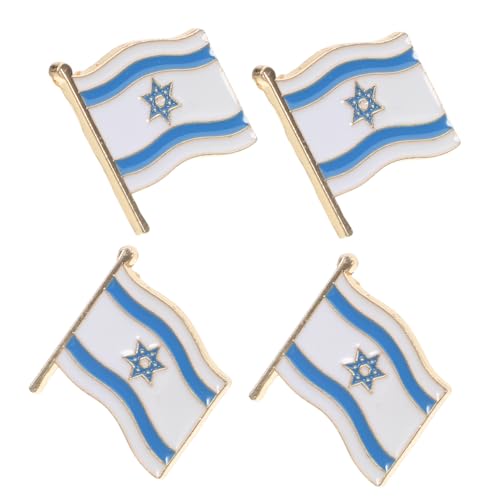 GARIOUANS 4 Stück Brosche Fahnenabzeichen-stift Anstecknadeln Formelles Abzeichen Jüdische Anstecknadel Jackennadel Sammlerstück Mit Israel-flagge Nationalflaggenstifte Israel-pin Legierung GARIOUANS 4 Stück Brosche Fahnenabzeichen-stift Anstecknadeln Formelles Abzeichen Jüdische Anstecknadel Jackennadel Sammlerstück Mit Israel-flagge Nationalflaggenstifte Israel-pin Legierung von GARIOUANS
