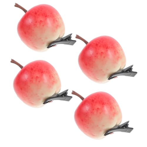 GARIOUANS 4 Stück Bunte Apfel Haarspangen aus Hautfreundlichem Material Komfortabel und Langlebig für Frauen und Mädchen bei Geburtstagen Alltag Reisen und Partys von GARIOUANS