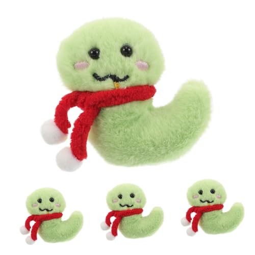 GARIOUANS 4 Stück Niedliche Plüsch Schlangen Broschen Diy Tierabzeichen für Kleidung Taschen und Hüte Neujahrsfeiern Geburtstagsfeiern und Festliche Anlässe von GARIOUANS