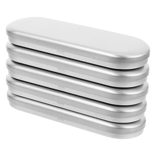GARIOUANS 5 Stück Teiliges Blech Stiftekasten mit Klappdeckel aus Weißblech Langlebige Federmäppchen Aufbewahrungsbox für Stifte Pinsel Büro und Schule Schlichte Rechteckige Box GARIOUANS 5 Stück Teiliges Blech Stiftekasten mit Klappdeckel aus Weißblech Langlebige Federmäppchen Aufbewahrungsbox für Stifte Pinsel Büro und Schule Schlichte Rechteckige Box von GARIOUANS