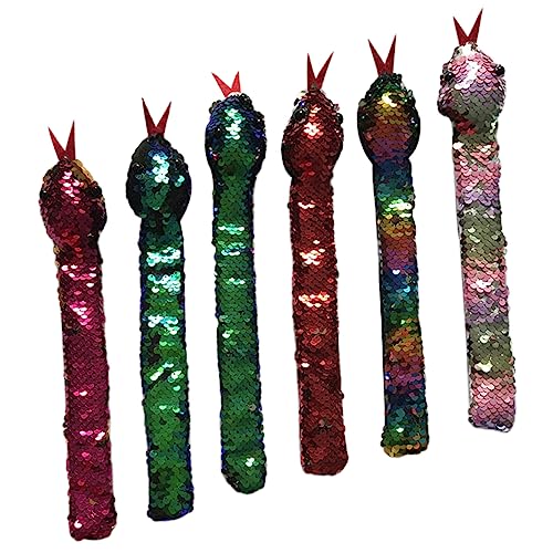 GARIOUANS Pailletten Slap Armbänder für Kinder 6 Stück Schlangen Schlagarmbänder Lustige Spielzeugarmbänder für Mädchen Party Halloween Dekoration von GARIOUANS