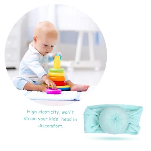 GARIOUANS 6 Stück Teiliges Haarbänder Donut Ball Stirnband Atmungsaktive Weiche und Elastische Kopfbedeckung für Neugeborene Kleinkinder Mädchen und Jungen Modische und Bequeme Headwraps von GARIOUANS