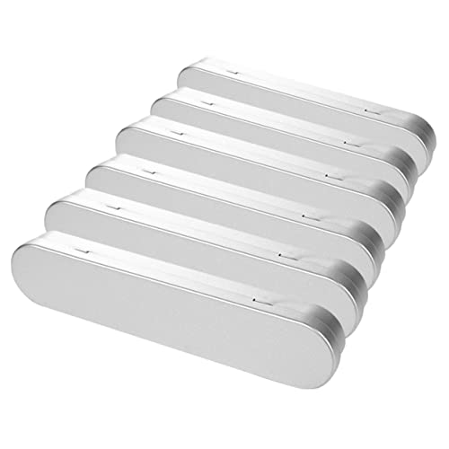 GARIOUANS 6 Stück Teiliges Metall Mäppchen Rechteckige Blechbox mit Klappdeckel für Stifte Bleistifte und Schreibwaren für Schule und Büro von GARIOUANS