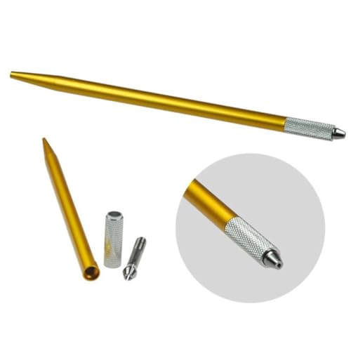 GARIOUANS 6 Stück Teiliges Microblading Manuell für Permanent Make up Ergonomisch Farbig Rot Blau Gold Silber Rosa Präzise Anwendung für Natürliche Augenbrauenzeichnung von GARIOUANS