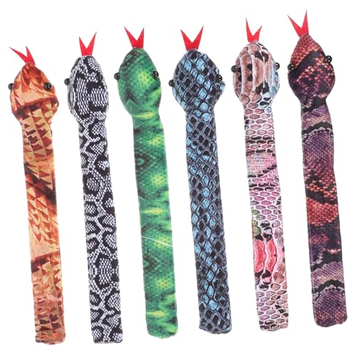 GARIOUANS 6 Stück Teiliges Slap Armband Schlangenmotiv Wiederverwendbar Sicher für Jungen Mädchen Party Mitgebsel Flexibel Anpassbar Wristband von GARIOUANS
