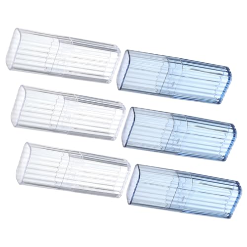GARIOUANS 6 Stück Teiliges Transparentes Aufbewahrungsbox mit Deckel Tragbare Organizer für Wattestäbchen Zahnstocher und Kleinteile Kompakt Robust und Platzsparend für Reisen und Zuhause von GARIOUANS