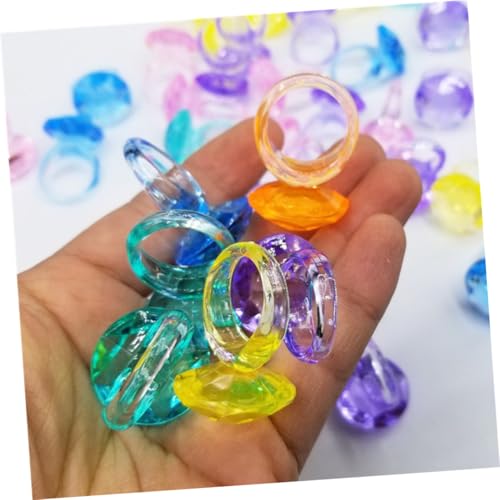 GARIOUANS 74 Stück Teiliges Bunter Acryl Kunststoff Spielzeugring Lustige DIY Dekorationsringe für Glatte Oberfläche Sichere Verarbeitung Farbenfrohes Design für Kreatives von GARIOUANS