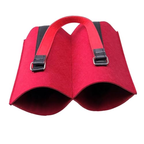 GARIOUANS Filz Weinbeutel für Flaschen Rotwein Wiederverwendbare Geschenktasche mit Henkel Strapazierfähige Tragetasche für Weinflaschen als Geschenkverpackung für Weihnachten und Partys von GARIOUANS